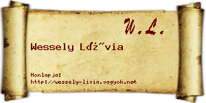 Wessely Lívia névjegykártya