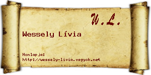 Wessely Lívia névjegykártya